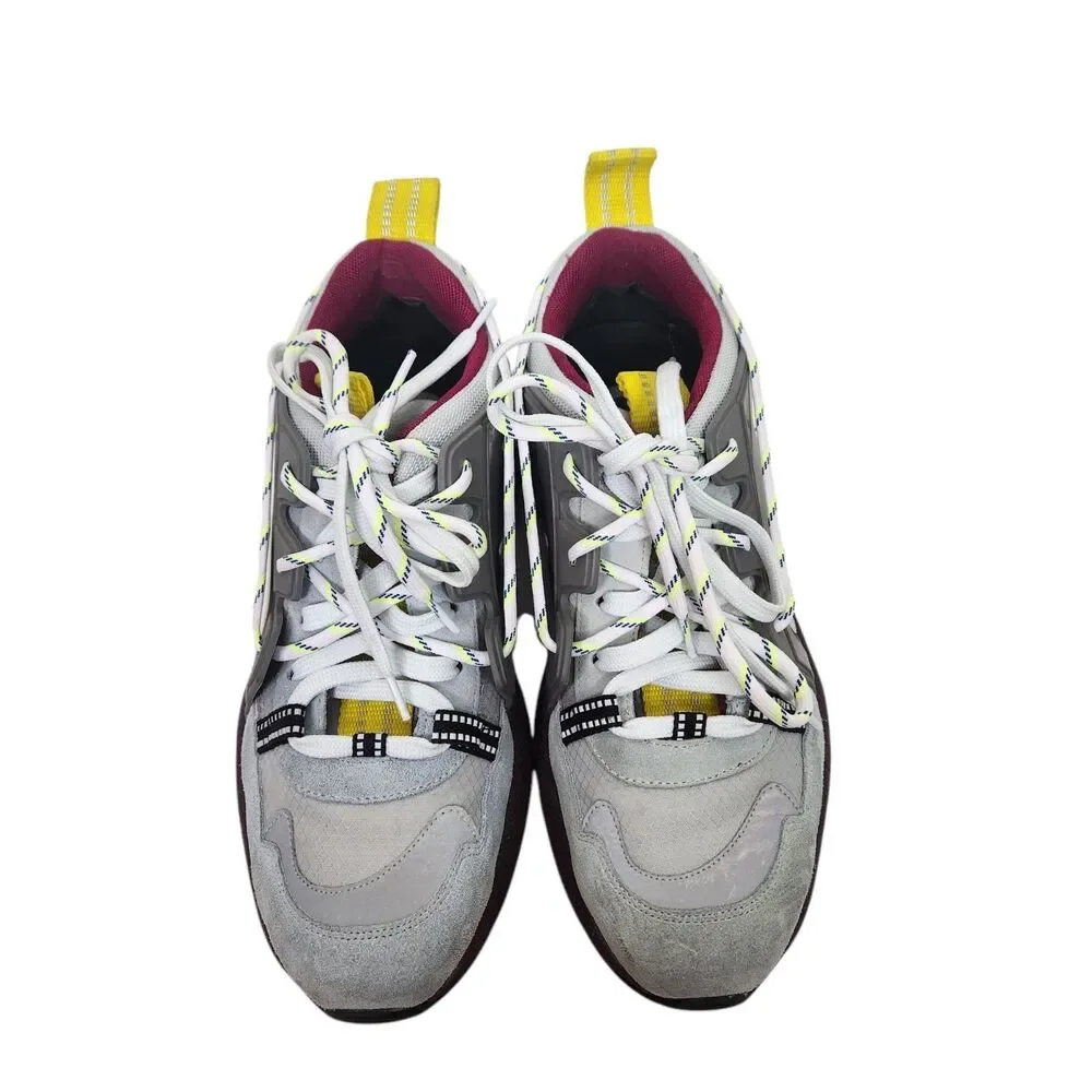 GANNI Shoes Womens EU 41 US 11‎ Grey Tech Chunky Mixed-Media Sneakers Luxury